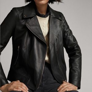 LEATHER BIKER JACKET - MASSIMO DUTTI